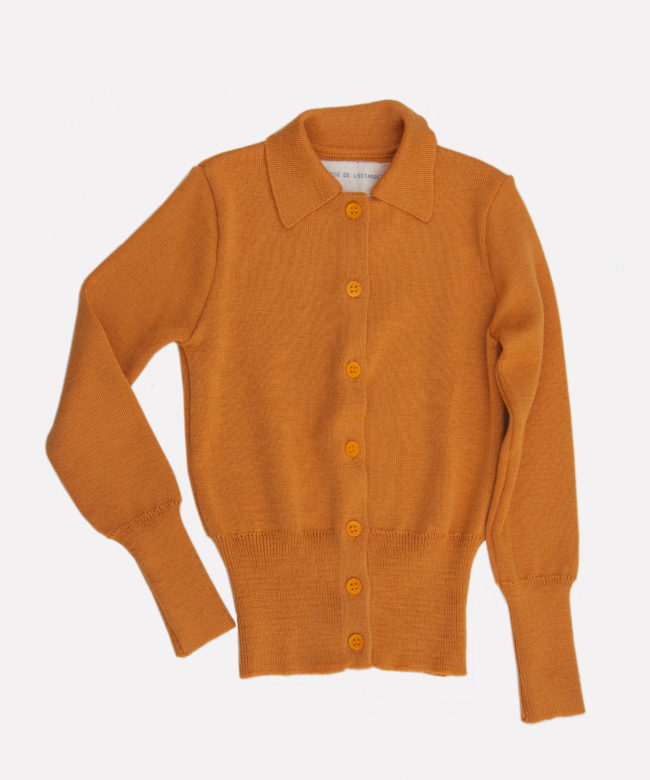 VEST WITH A COLLAR ORANGE