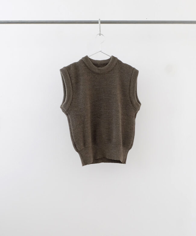 SLEEVELESS UNISEX PULLOVER KAKI