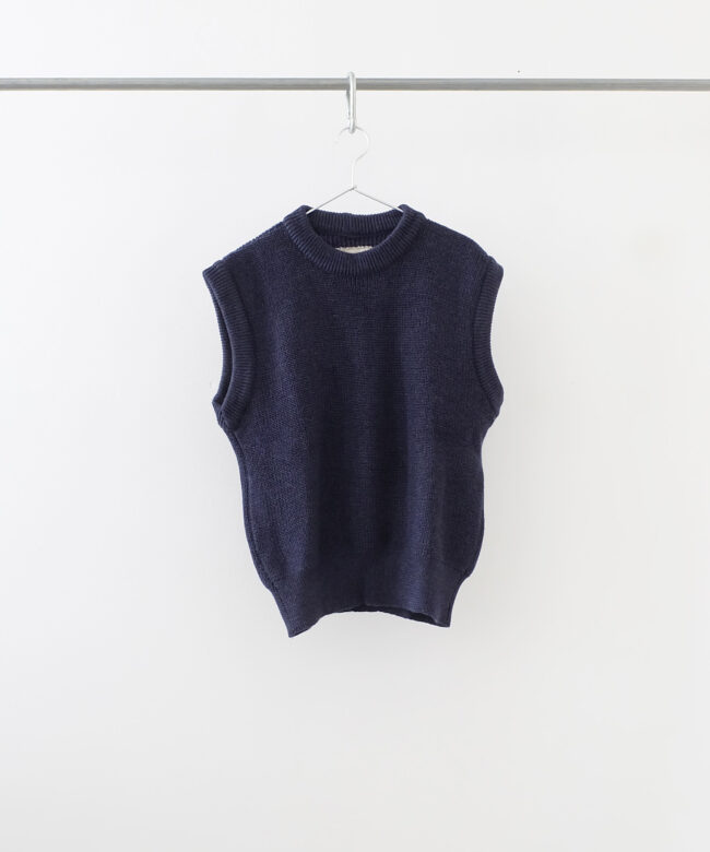 SLEEVELESS UNISEX PULLOVER NAVY
